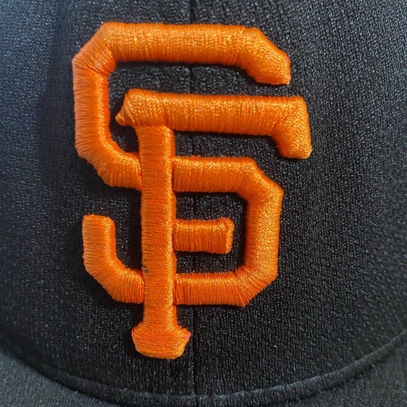 Team MLB OCSports San Francisco Giants Black & Orange Embroidered Fitted Cap - Picture 7 of 11